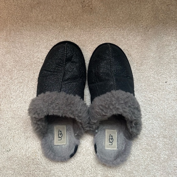 Women's Scuffette II Glitter Slip On Slide Slipper Flats - Picture 3 of 3